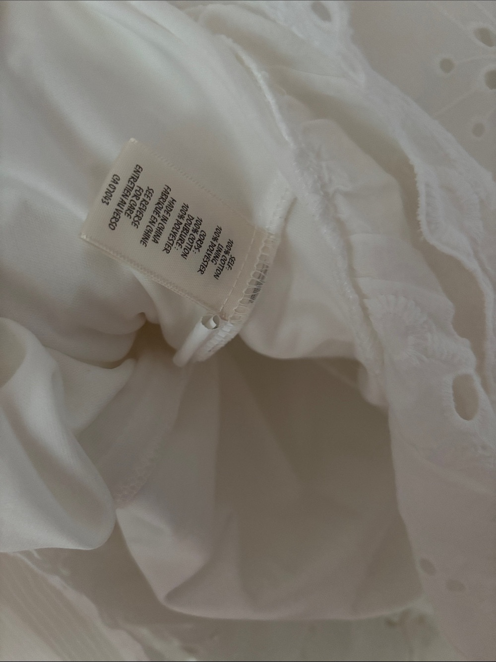 6. Adiva Eyelet White Tiered A-Line Skirt - Picture 9 of 13